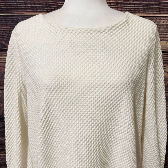 COS Women's Cream 3/4 Sleeves Top Size Medium - Picture 2 of 12